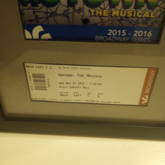 Motown The Musical Framed Playbill and Ticket Peace Center 2015/2016 - Picture 4 of 7
